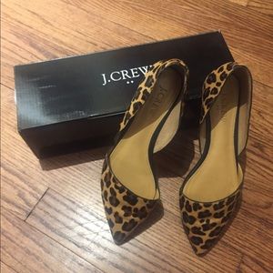 D’orsay leopard calf hair flats